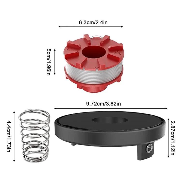 Для газонокосилки Einhell CE-CT 36 / 30 Li E-Solo / Agillo 36 / 255 BL / Agillo 18 / 200 катушка + колпачок + комплект пружин