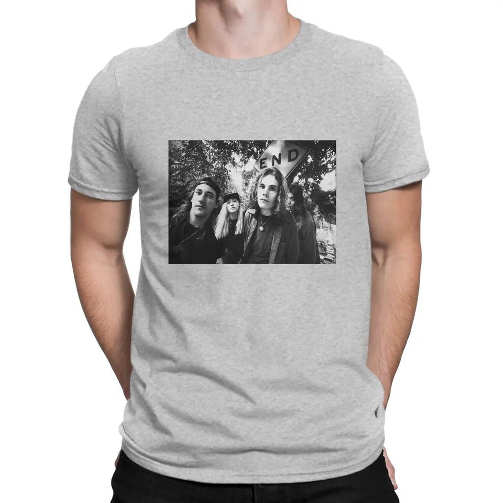 Vintage Alternative Rock Band Of The 1990s T-Shirts for Collar Pure Cotton T Shirt S-Smashing Pumpkinss Short New Arrival Unisex