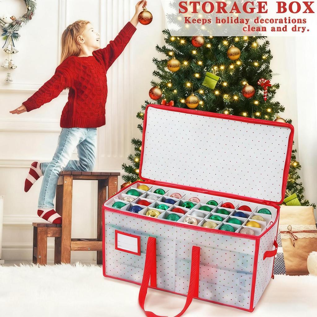 Хранилище для рождественских украшений 8-ярусное 128 отделений Контейнер для сезонных украшений Разделители для рождественских шаров Держатель для фестиваля праздника