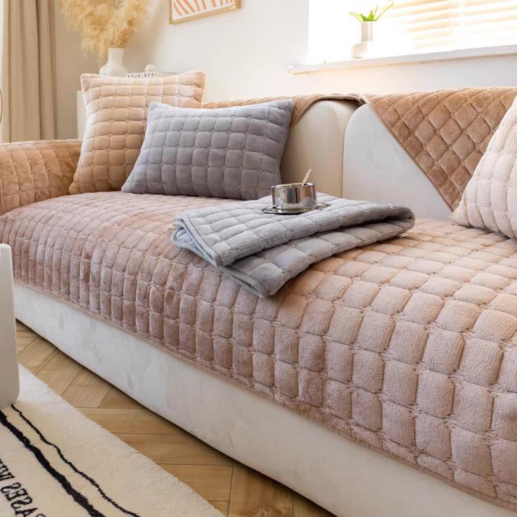 1PC Solid Color Sofa Cushion Suitable for All Seasons, Classic Style Sofa Seat Cover, Pet-friendly Anti-cat Scratch Sofa Protective Cover