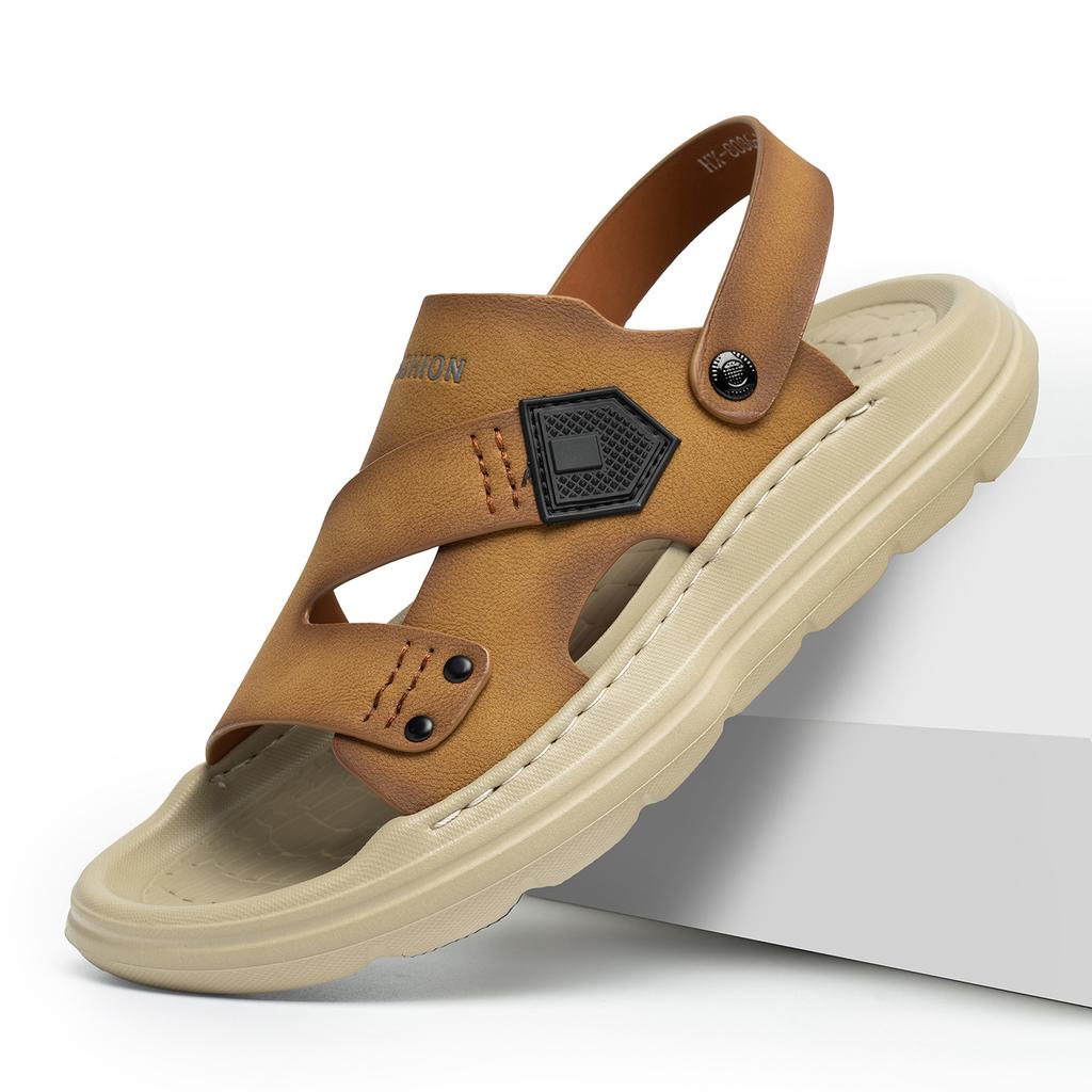 New Summer Sandals for Men, Outdoor Hiking Walking Shoes Non-Slip Driving Dual-Purpose Breathable Beach Sandals