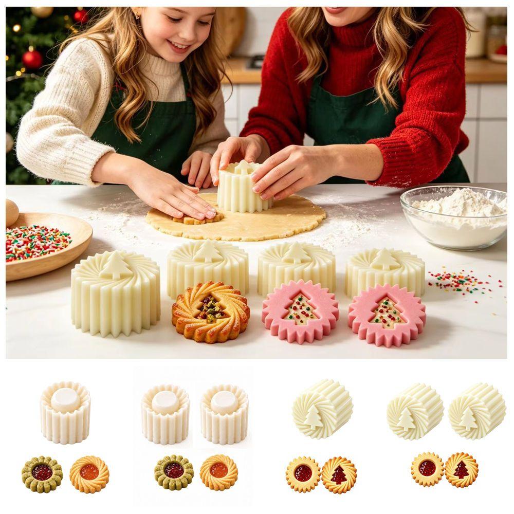 1/2pcs Non-Stick Christmas Tree Pastry Mold Detachable Pineapple Tower Biscuits Mold Gift Making