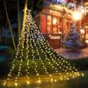 New Year Spring Festival Lights LED Christmas Tree Star Waterfall String Lights Pentagram Garden Decoration