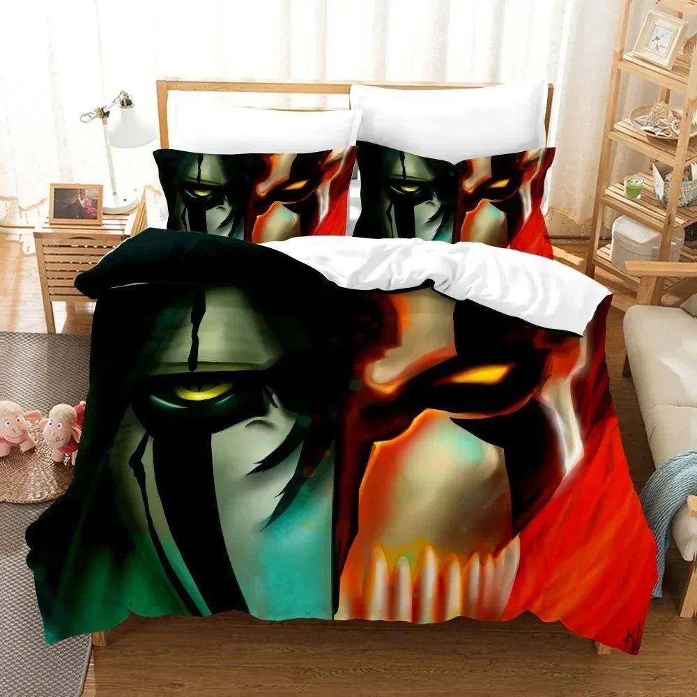 Anime Bleach Toushirou Ichigo Duvet Cover Pillowcase Bedding Collection Double Twin Full Queen King Adult Kids Bedclothes Quilt Cover