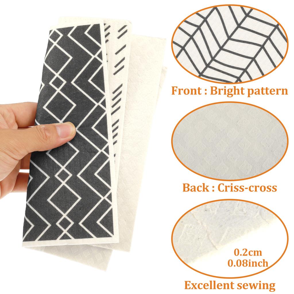 8/12 шт. Кухонные полотенца для посуды Шведские салфетки для посуды Высокоабсорбирующие губки Многоразовые полотенца для посуды Нецарапающие тряпки для посуды