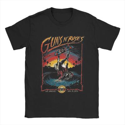 Футболки Guns N Roses для мужчин, повседневная хлопковая футболка с круглым вырезом и коротким рукавом, одежда больших размеров