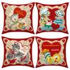 Новая подушка любви на День святого Валентина Красный набор Подушка с принтом букв Домашнее украшение Диванная подушка
