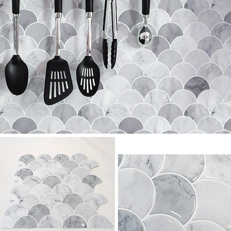 4/8 шт. самоклеящиеся виниловые обои Peel And Stick 3D Effect плитка водонепроницаемая кухонная керамическая плитка алюминиевая фольга настенные наклейки