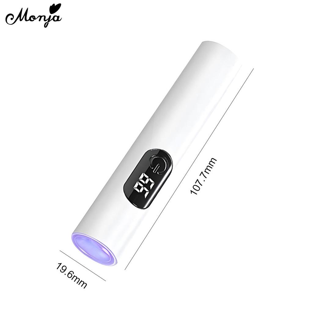 monja Мини-сушилка для ногтей УФ-гель-лак, клей, сушка клея, ручная зарядка через USB, фонарик для дизайна ногтей со светодиодным экраном, инструменты для маникюра своими руками