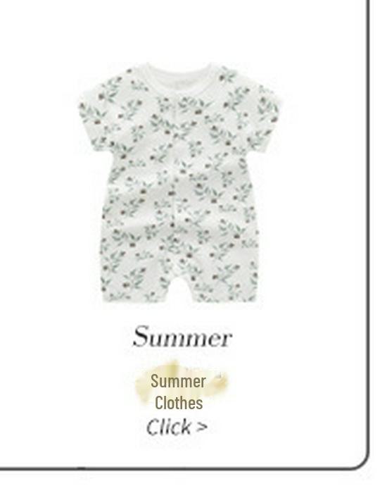 Бамбуковый детский летний комбинезон - Легкий ромпер-пижама для новорожденных