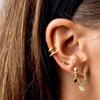 Fashion Style S925 Sterling Silver Simple Double-Layer Line Diamond-Encrusted Women'S Ear Clip Ear Buckle Personalized Earrings