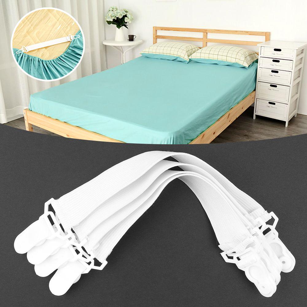 4 Pcs Fitted Straps Suspenders Bedding Holder Elastic Belt Mattress Clip Grippers Bed Sheets Buckle