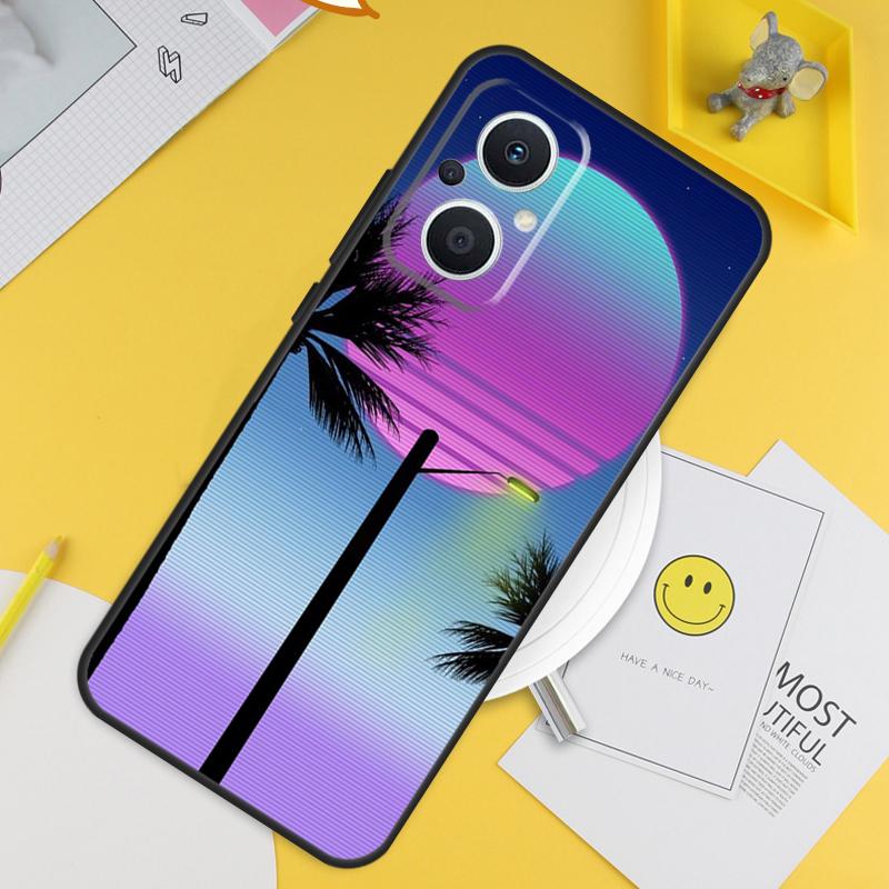 Чехол Retrowave Neon Palms Tree для OPPO Reno 4Z 5Z 2Z 8T 4 5 6 7 8 Lite 10 OPPO Find X2 Lite X3 Neo X5 X6 Pro