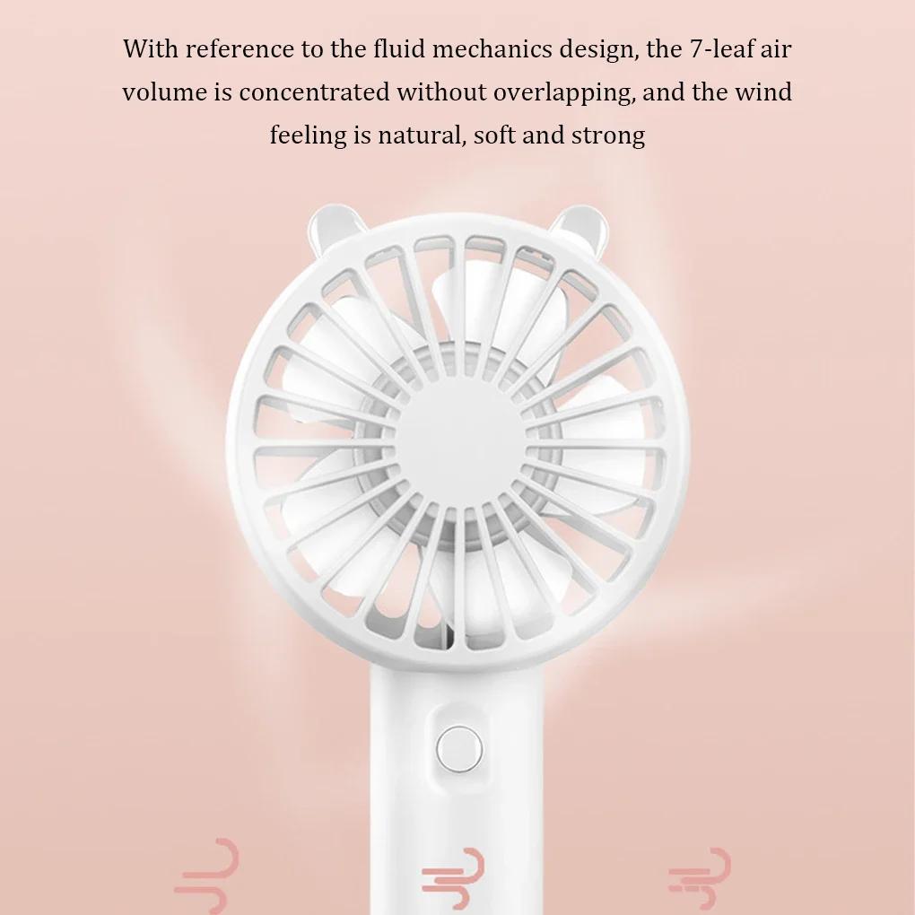 2025 Handheld Fan Portable USB Rechargeable Fans Desk with Base Small Makeup Eyelash Cooler Women Girls Outdoor Office Mini Fan