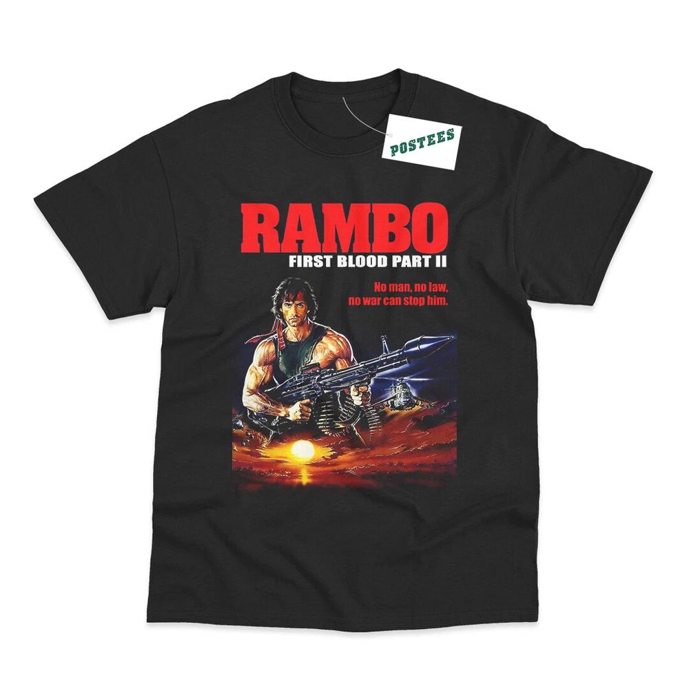 Retro Movie Poster Inspired By Rambo First Blood Part Ii Dtg Printed TShirt