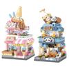 City Street View Building Block Set DIY Ice Cream Coffee Flower Shop Model Building Toy Ideal for Home Decor and Holiday Gifts