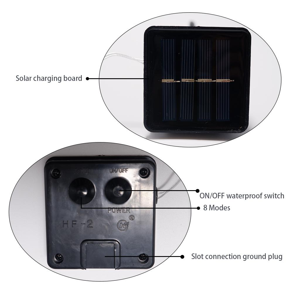 20 м уличный солнечный гирляндный светильник Jardin для 8 режимов, солнечная светодиодная лампа, водонепроницаемое украшение для сада, свадьба, рождественская елка, дом