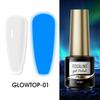 ROSALIND 7 мл Glow Top Coat Гель-лак для ногтей Синий светящийся верхний слой, отвержденный УФ/светодиодной лампой
