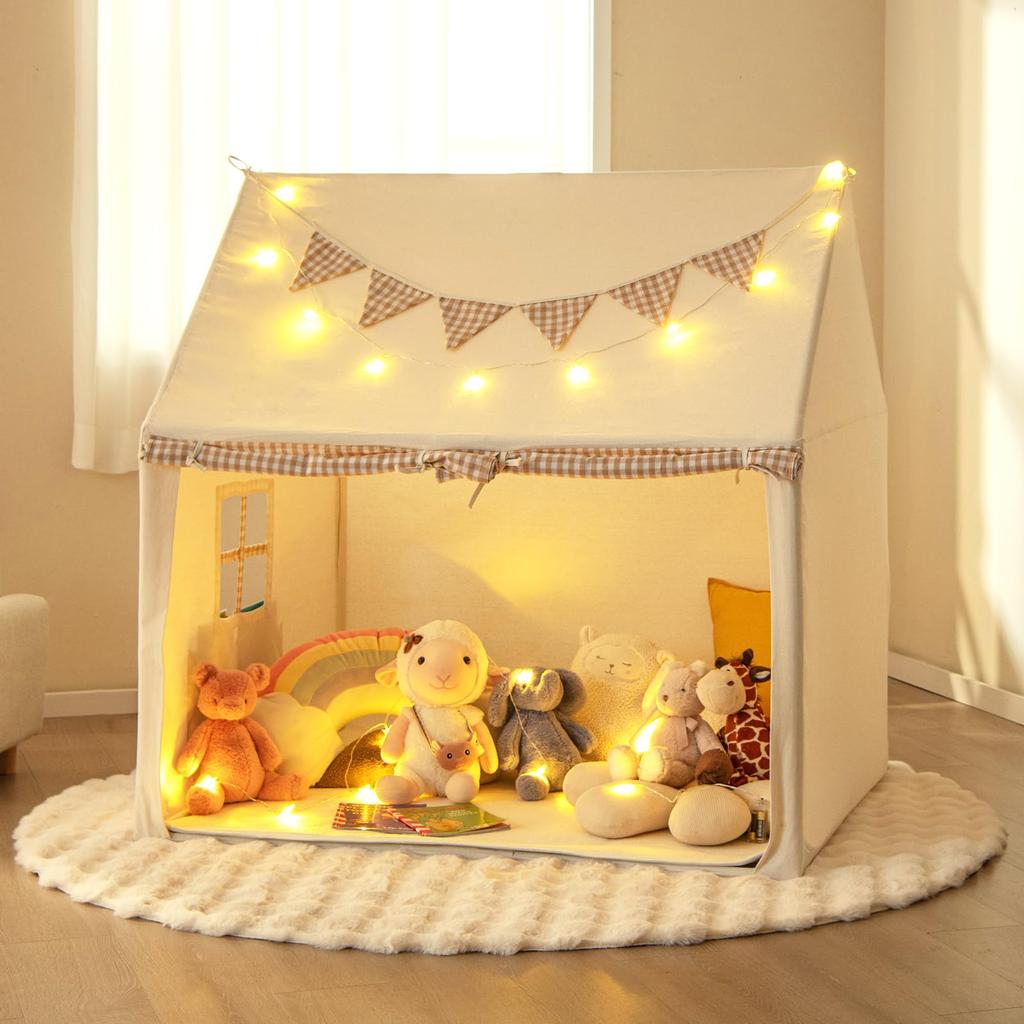 BestBuy Kids Tent Tent with LED Light and Mat Tent House Playhouse Children Kids Tent Toy House Birthday Present Gift Children's