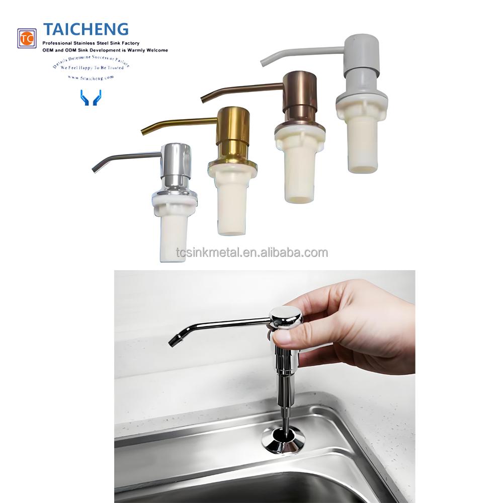 250ML Stainless Steel Head Kitchen Hand Liquid Soap Dispenser with ABS Pump