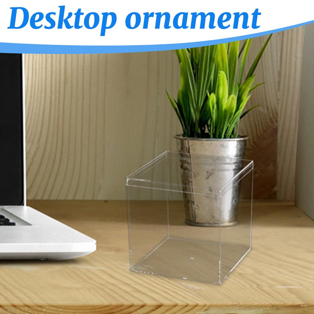 Прозрачная коробка Пластиковая Акриловая Квадратная коробка Крышка с землей Конфетница Ручной работы Упаковочная коробка для демонстрации