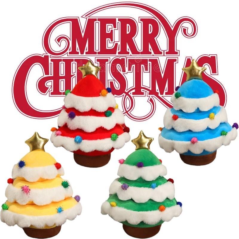 Очаровательная плюшевая кукла-подушка в виде рождественской елки для праздничного декора гостиной, подарок