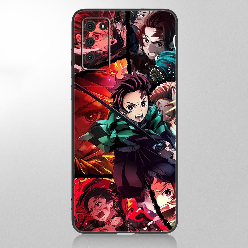 Чехол аниме Demon Slayer Tanjiro для Samsung Galaxy A12 A02S A22 A32 A52 A72 A71 A51 A41 A31 A21 A11 A50 A70 A10 A20S, черный чехол