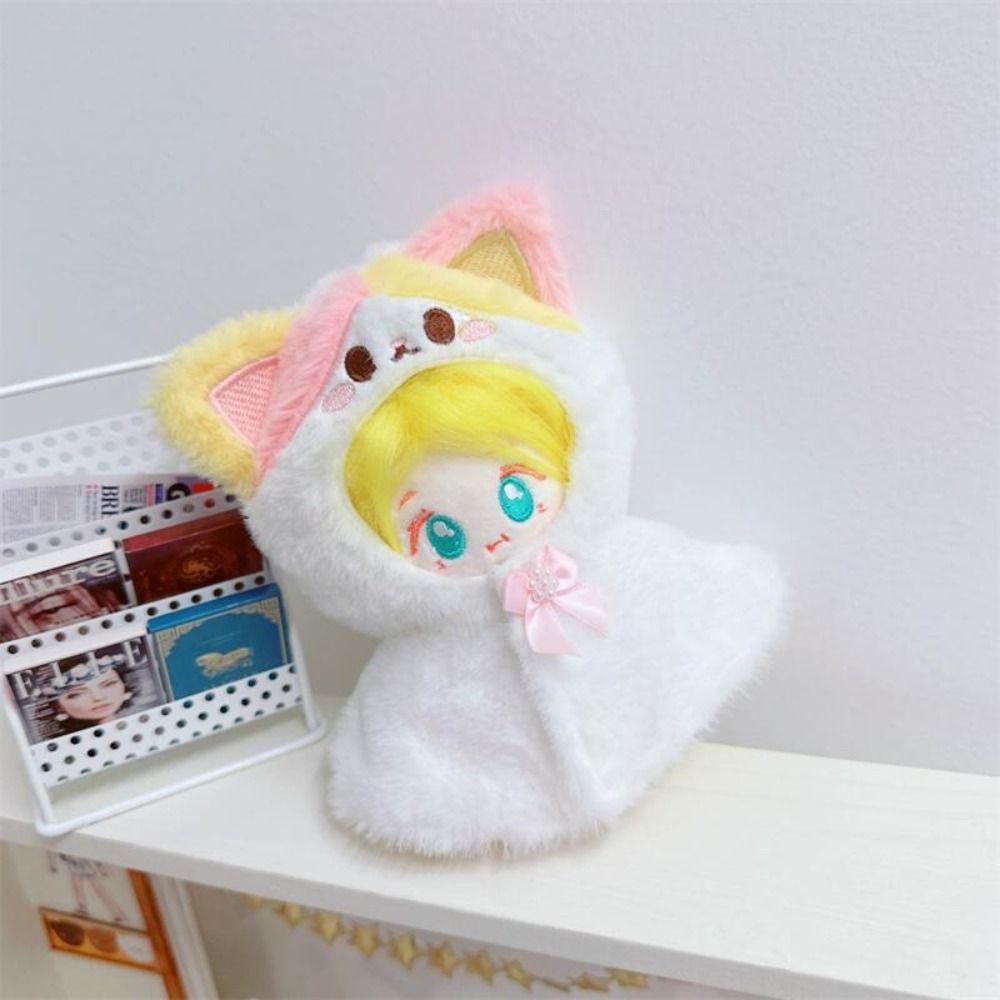 Lovely Cartoon Cloak Plush Stuffed Plush Cape Outfit 10CM Doll Clothes  Girls