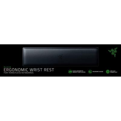 Эргономичная подставка под запястья Razer для клавиатур без цифрового блока, Плюшевая эко-кожа, Подушка из пены с эффектом памяти и нескользящие резиновые ножки
