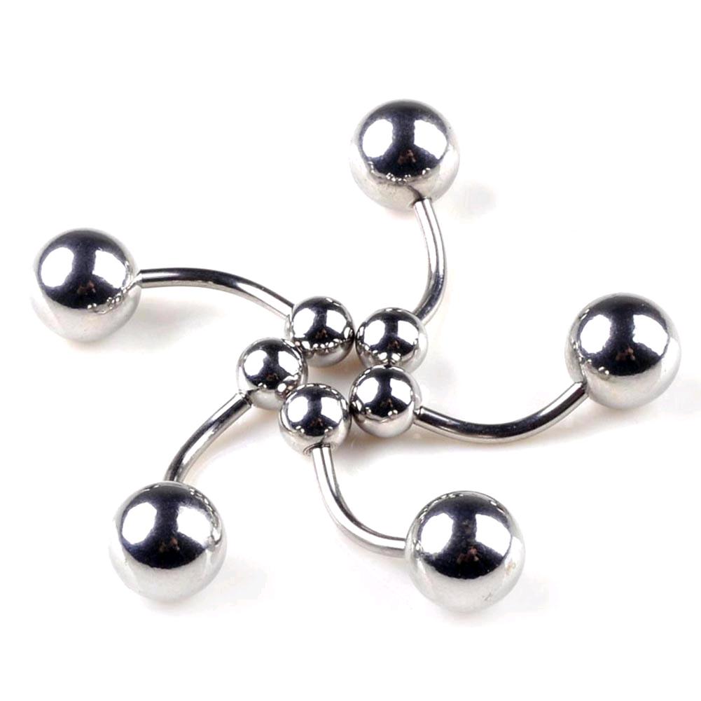 Пирсинг для тела-язык, брови, губы, живот. 5 шт