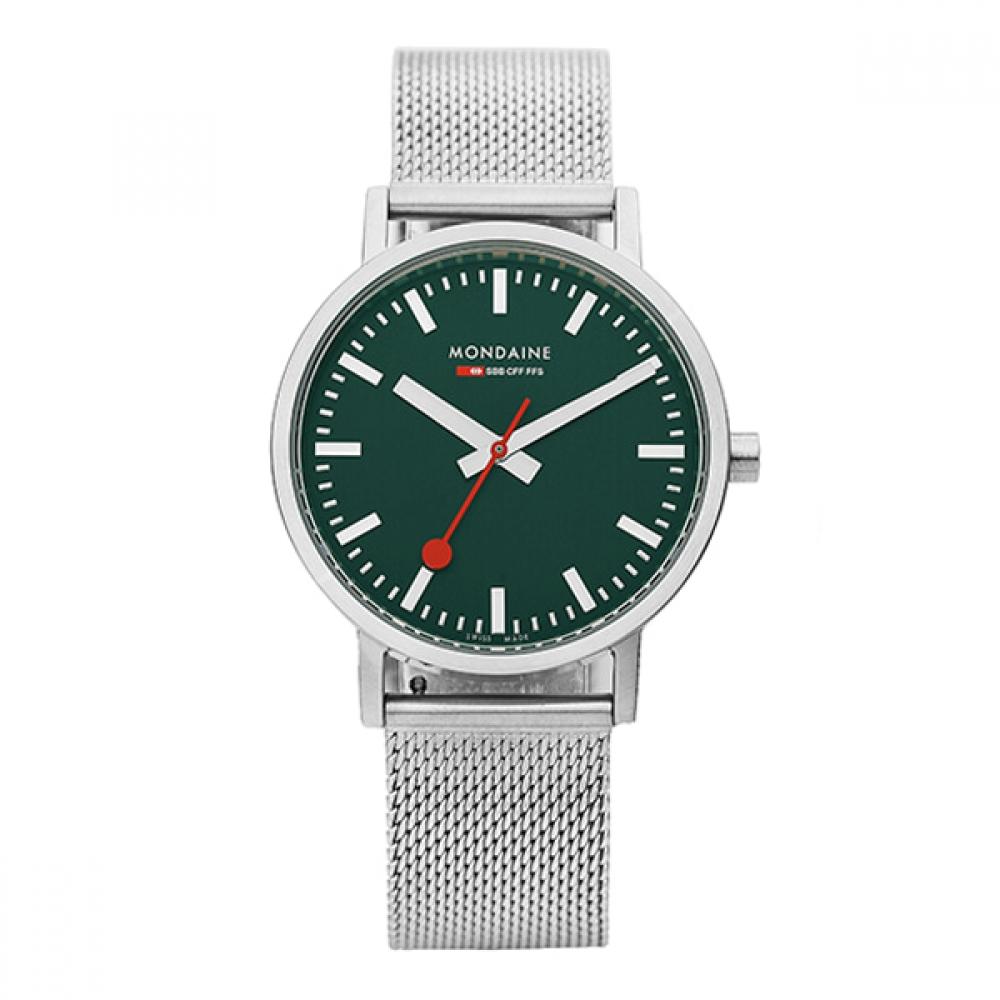 Mondaine A660.30314.60sbj Классические лесные зеленые часы Public Metal