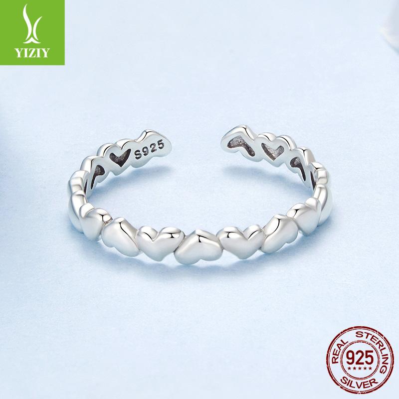 925 Sterling Silver Love Open Ring, Simple Modern Design Fashionable Women'S Ring, Independent Station