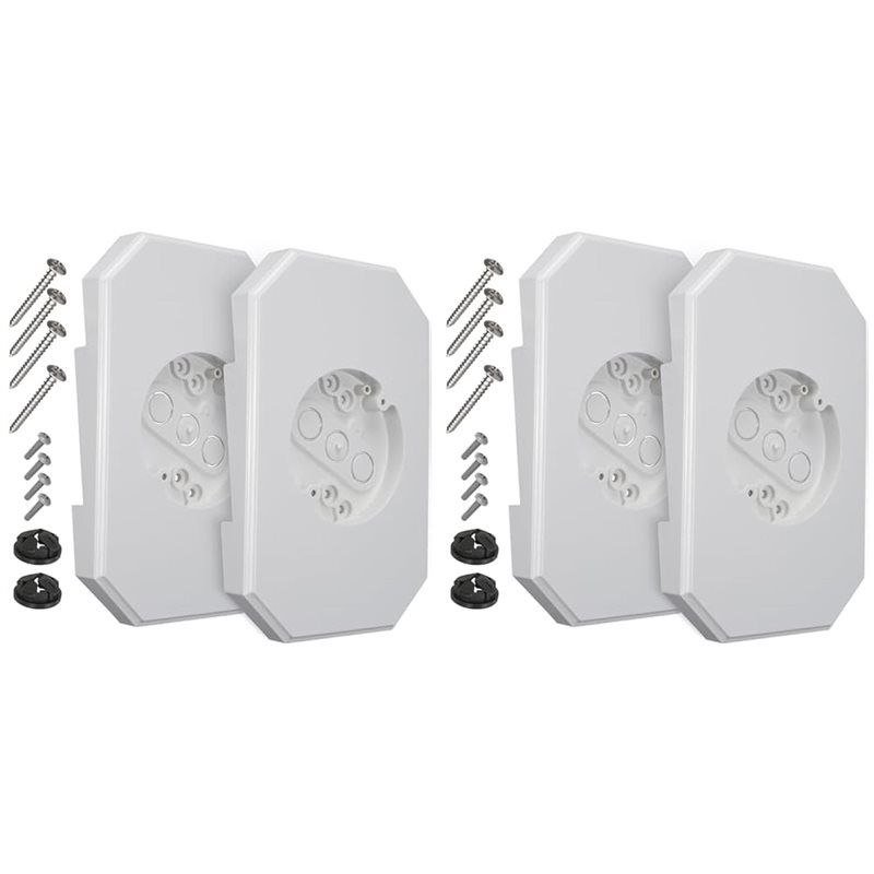 A84X-Siding Mounting Block,8141DBL Built-In Box Outdoor Light Mounting Block,4Sets For 1/2 Inch Lap Double And 4 Inch Siding