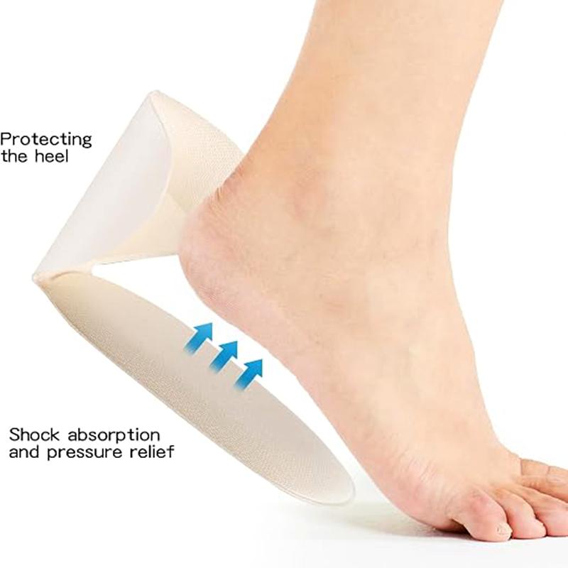 Adhesive Heel Pad Suitable for Loose Shoes, Oversized Boots, Heel Grip Inserts To Improve Shoe Fit, 4-piece Beige+4-piece Beige