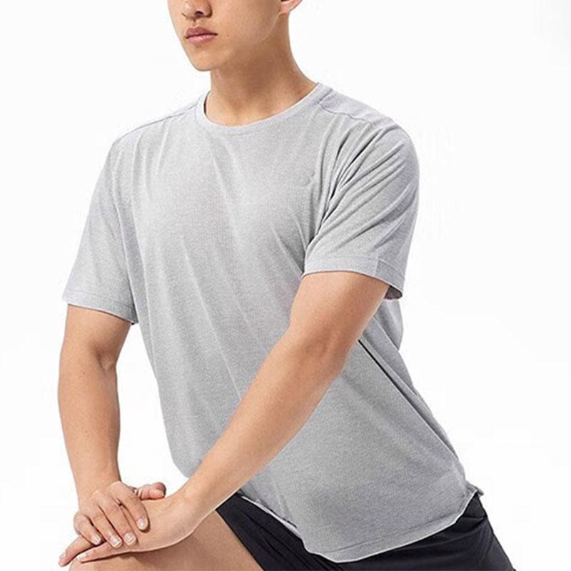 New Balance Футболки Мужские Серые С Круглым Вырезом Умеренный Прямой Крой AMT21262-AG