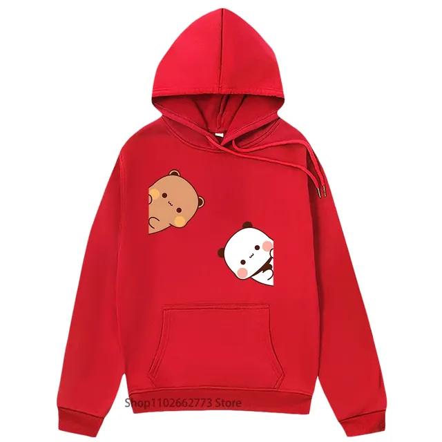 Толстовки Bubu Dudu, парные топы, мультяшный медведь-панда, толстовка для женщин, кавайная одежда, корейский свитер Harajuku, весна, Sudadera