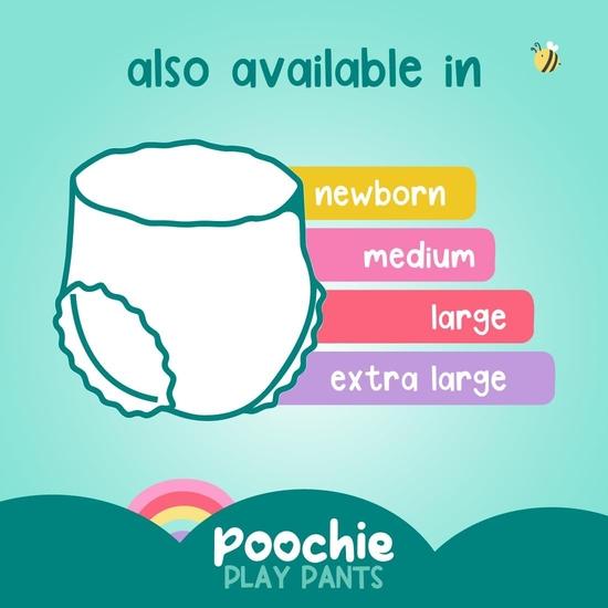 Romsons Poochie Play Pants Детский подгузник | Маленький размер | Защита от протекания до 10 часов | Комфортная посадка 360° | Подходит для 4-8 кг | Упаковка 2 шт.