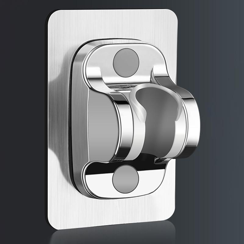 Самоклеящийся держатель для душевой штанги и лейки, регулируемый, настенный, фиксированная базовая пластина, кронштейн для аксессуаров для ванной комнаты