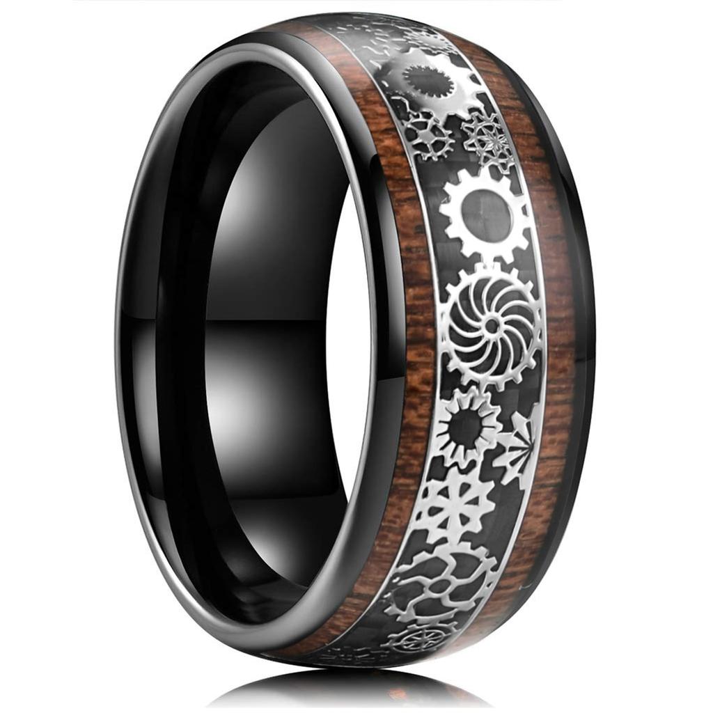 Простые кольца из нержавеющей стали медного цвета 8 мм для мужчин и женщин, матовая отделка, скошенный край, мужские обручальные кольца, праздничные украшения, подарки