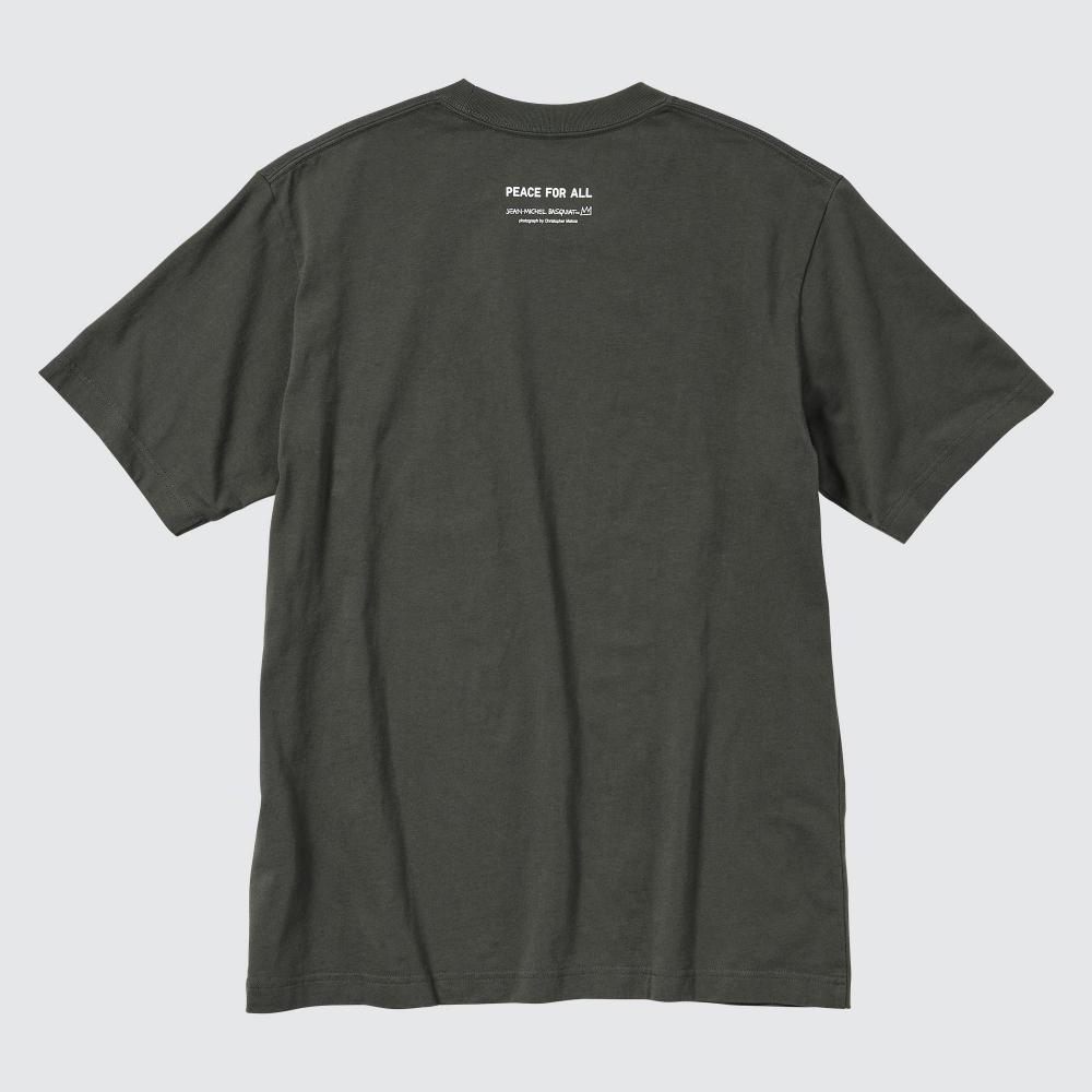 Uniqlo Футболка с принтом «Япония, мир для всех», короткий рукав, стандартный крой, Жан Мишель Баския