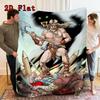 Grognak the Barbarian 2D Flat Pattern Flannel Blanket High quality All Seasons Warmth and Comfort Perfect for Christmas Gifts.SMT0917275