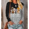 2025 Autumn & Winter Women's New Casual Crew Neck Long Sleeve Top 3D Dog Pattern