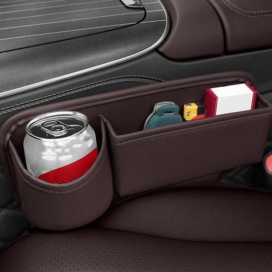 Ящик для хранения, заполнитель щелей в автомобильном сиденье с подстаканником, большая вместимость, легко устанавливается на сиденье
