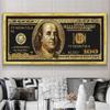 Golden Dollar Inspirational Art Canvas Posters and Prints Art Silver Money Canvas Paintings On The Wall Picture for Living Room