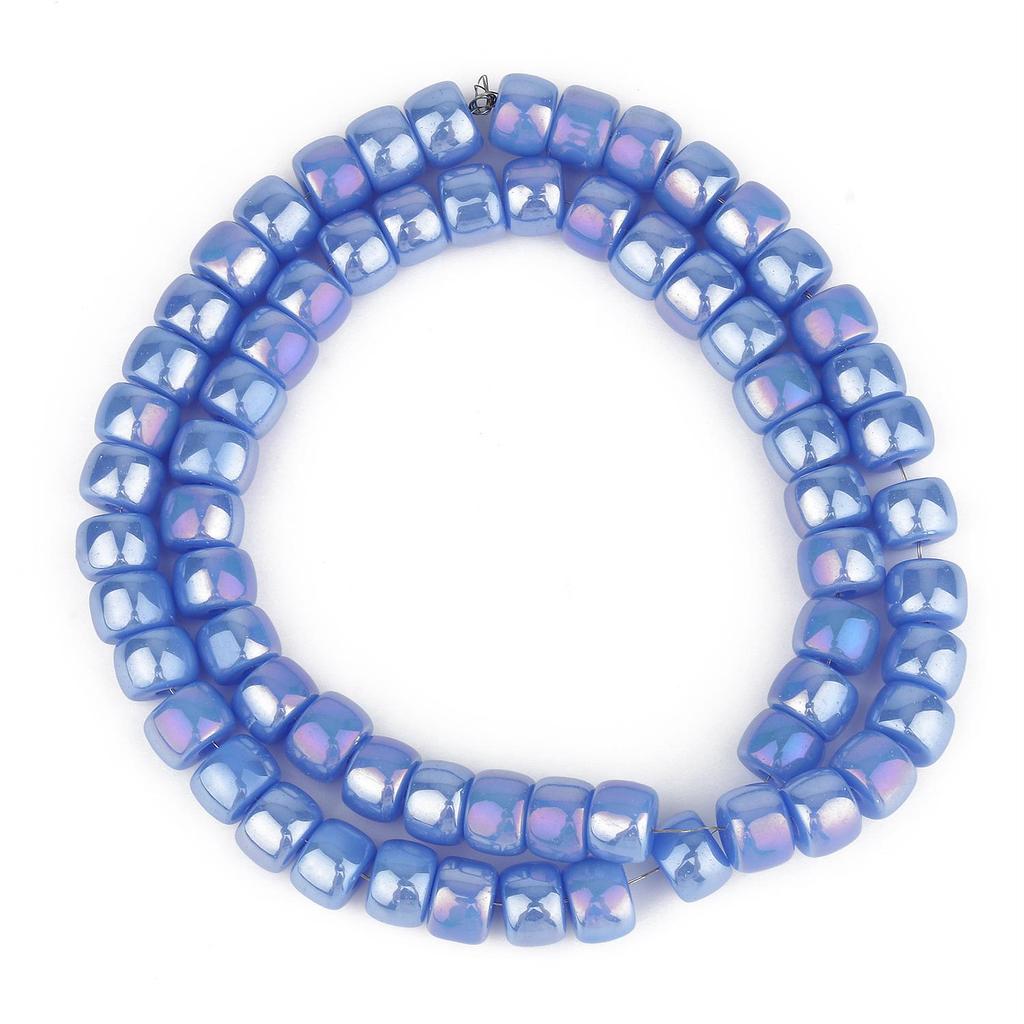 Natural AB Color Glass Crystal Multicolor Cylinder Beads For Handmade Diy Bracelet Jewelry 8x6mm