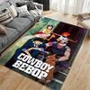 Area Rug, Cowboy Bebop Crew Group Doorstep Green Brick Wall Anime Poster, Living Room Decor, Non-Slip Mat