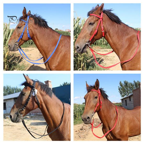 Недоуздок для лошади с регулируемым подбородком, плюшевый подбитый повод для лошади, тренировочное оборудование для лошадей, аксессуар для конного спорта