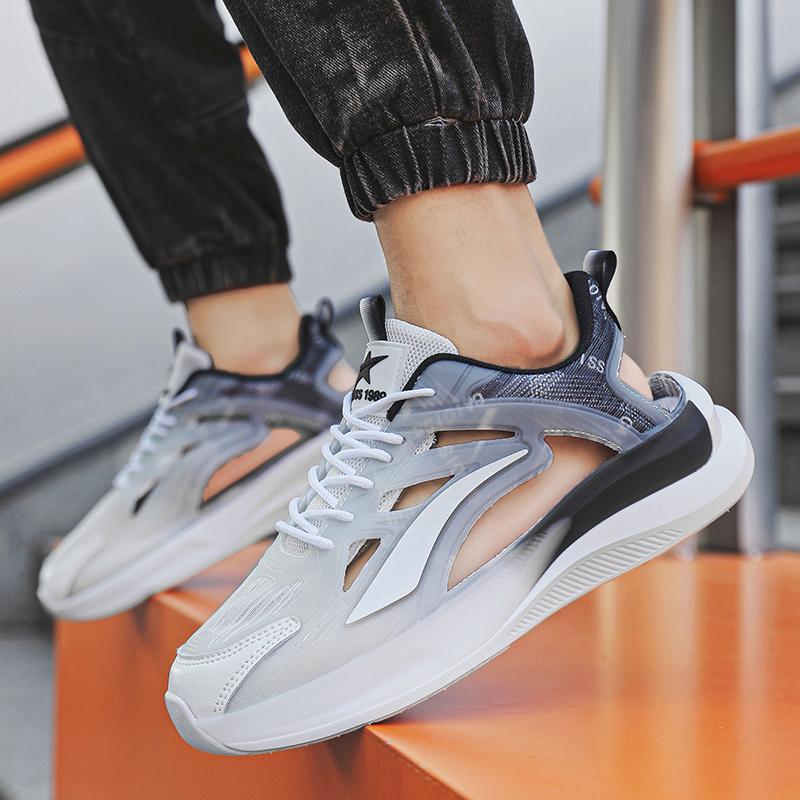 Мужские спортивные сандалии, летние женские пляжные туфли, белые школьные сетчатые кроссовки для бега, парная обувь, дышащие, большого размера