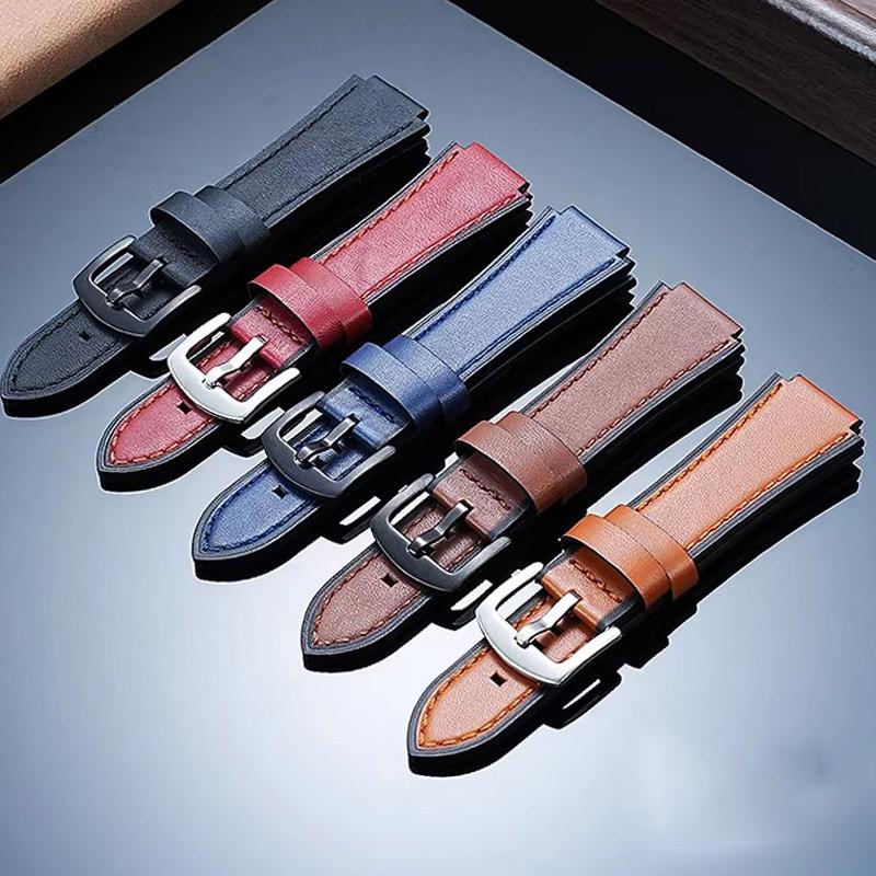 AE-1200 Retro Genuine Leather Watchband For Casio AE1200 AE-1300 W-218/A168 W-216H Vintage Strap 18mm convex mouth Men's Bracele