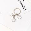 Kawaii Cat Dog Paw Key Ring Cartoon Cute Pendant Keychain Footprints Enamel Key Chains  Kids